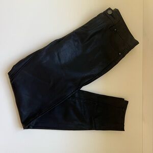 Blank Denim - the Principle Mid Rise Vegan Leather Skinny Pants - size 28